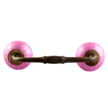 Solid Dark Neon Pink Ceramic Bridge Handle